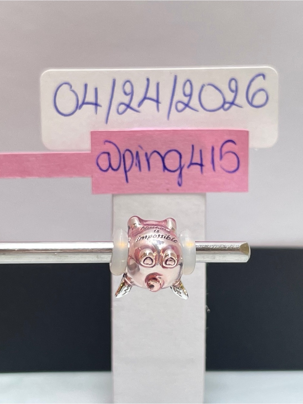 Pandora Flying Unicorn Pig Charm - Picture 4 of 12